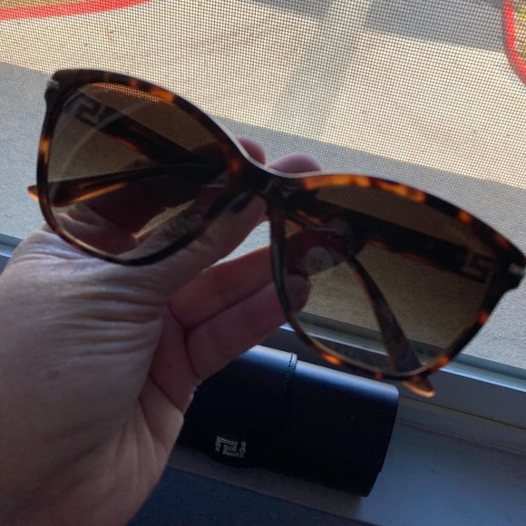 Tortoise shell Versace sunglasses and case main image 5